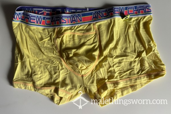 Yellow AC Trunks With Red Stitching Size XL