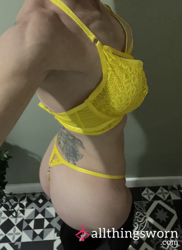 Yellow Ann Summers Bra And G-string Available For Purchase