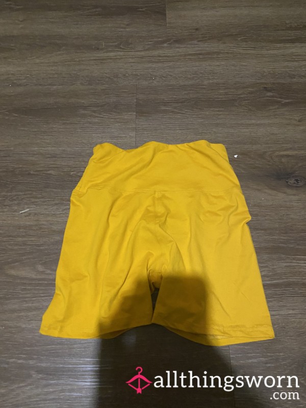 Yellow Biker Shorts