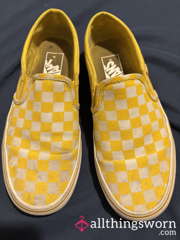 Yellow Checkered Vans ✨ (size 7.5)