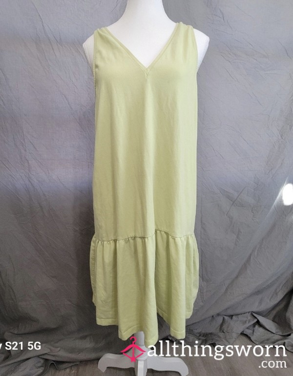 Yellow Cotton Comfy Dress