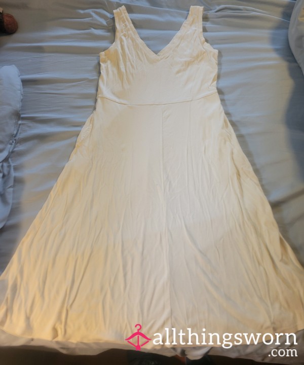 Yellow Cotton Summer Dress: Worn As SleepIng Dress
