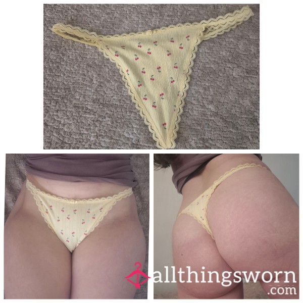 Yellow Cotton Thong