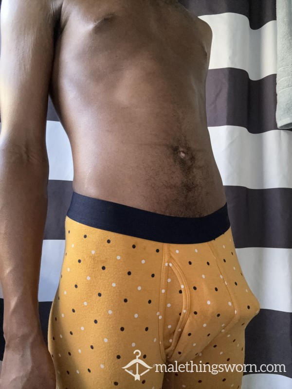Yellow Dotted Boxer Briefs (S)