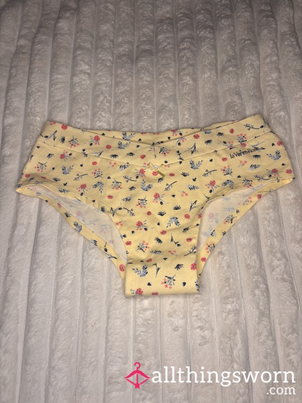Yellow Flor*l Bikini Panties