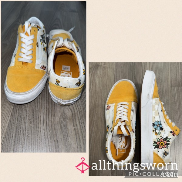 Yellow Flor*l Vans