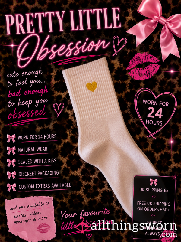 Worn Yellow Heart Socks