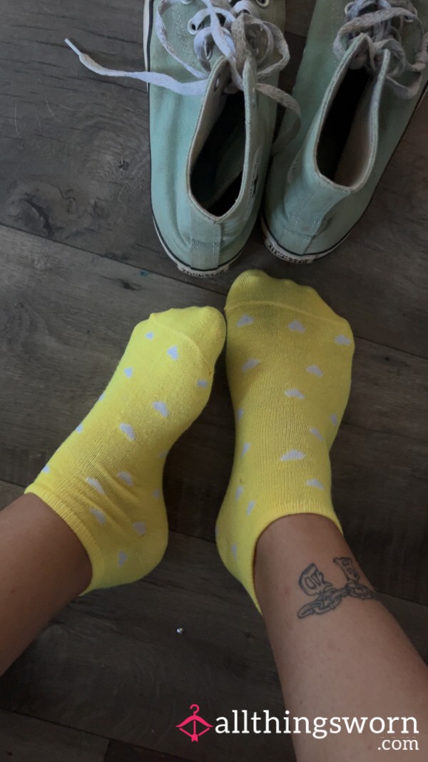 Yellow Heart Socks