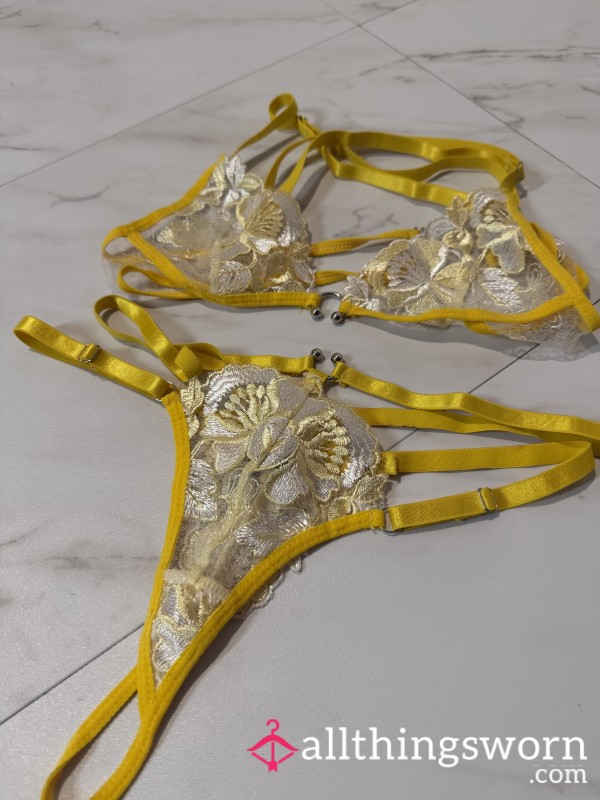 🌻 Yellow Lace Lingerie Set 🌻