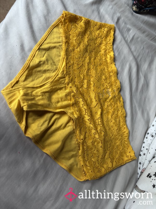 Yellow Lace Panties One Day Wear