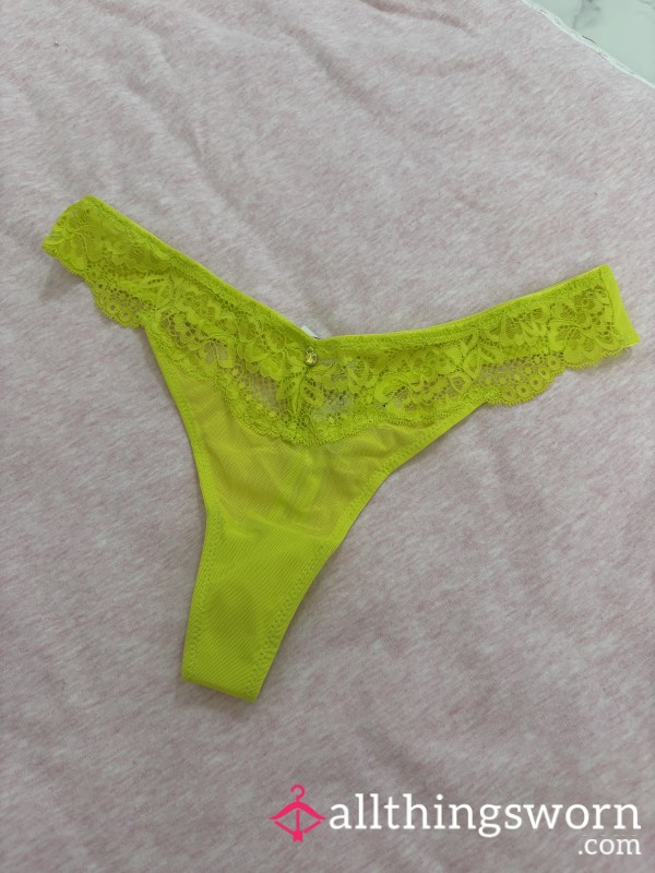 Yellow Lacey Ann Summers Thong