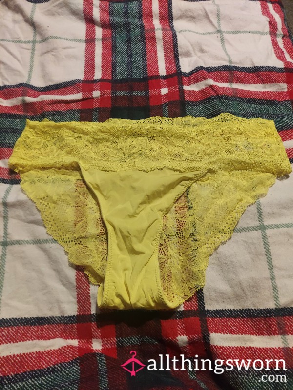 Yellow Lacey Panties (customise Your Wear Length)