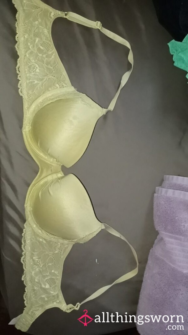 Yellow Lacy Victoria's Secret Bra