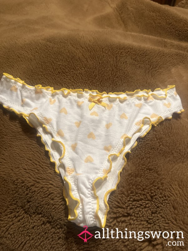 Yellow Love Heart Panties