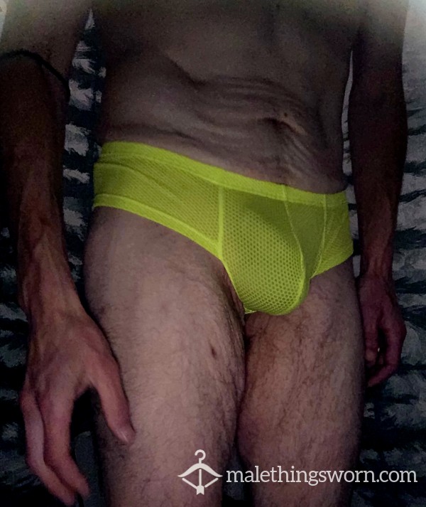 Yellow Mesh Thong