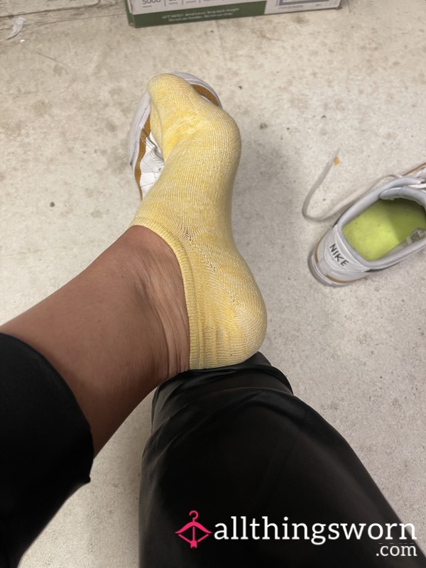 Yellow No Show Socks