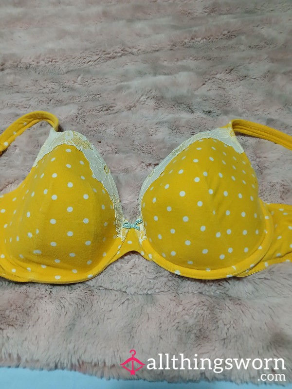 Yellow Polka Dots Bra