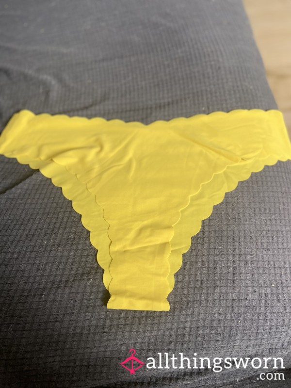 Yellow Satin Cheeky Panties