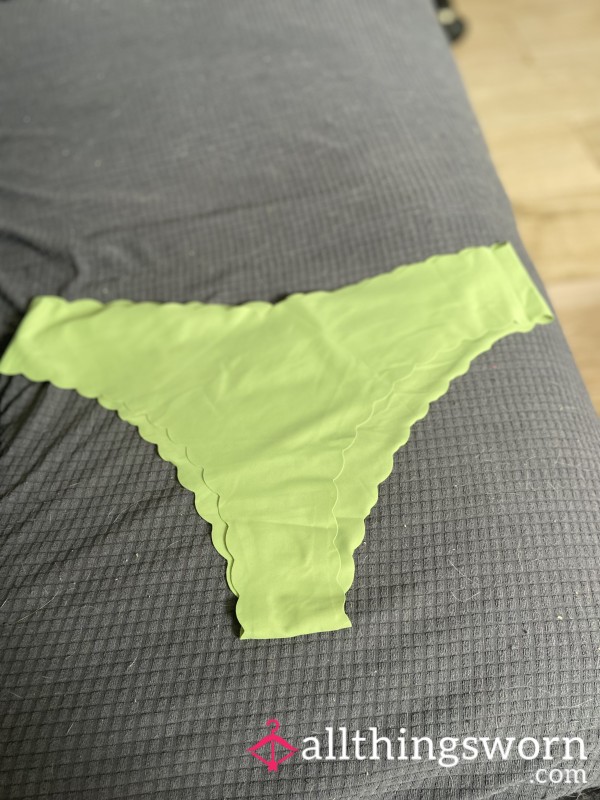 Green Satin Cheeky Panties