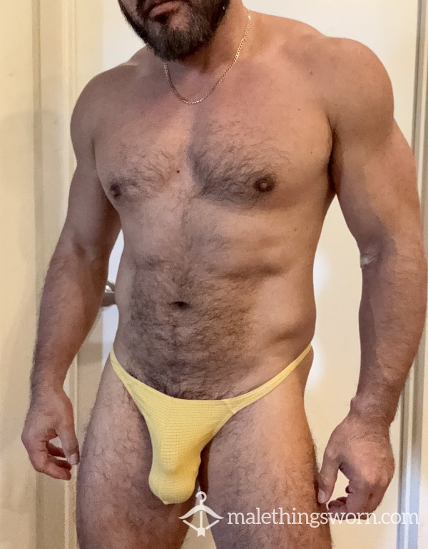 Yellow Skinny Thong