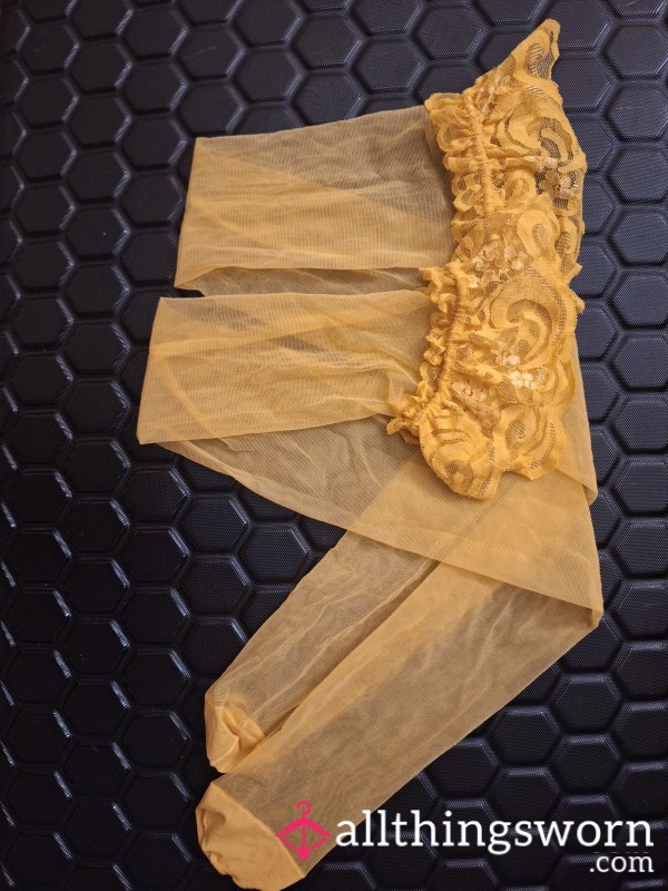 Yellow Stockings – Worn On Demand For Maximum Scent