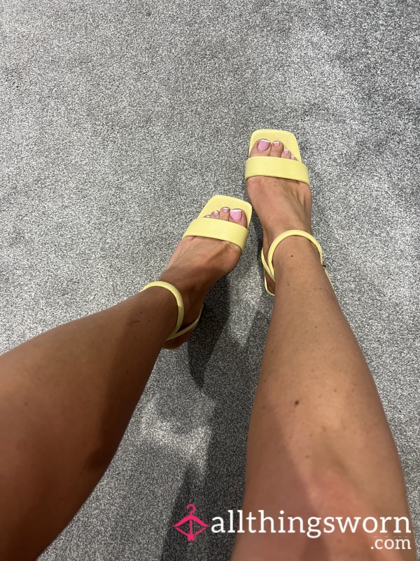 Yellow Strappy Heels