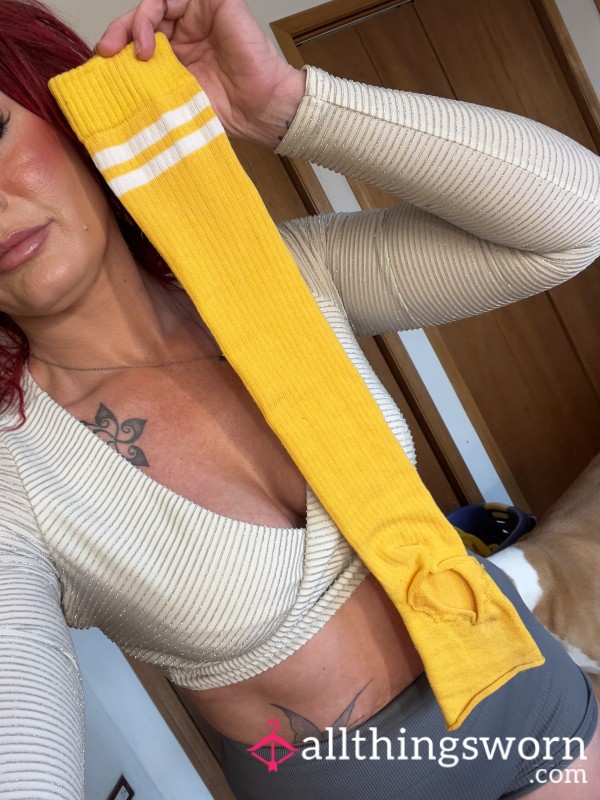 Yellow Thigh High Socks
