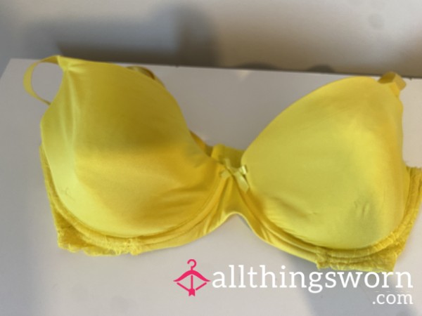 Yellow Worn S**y Bra