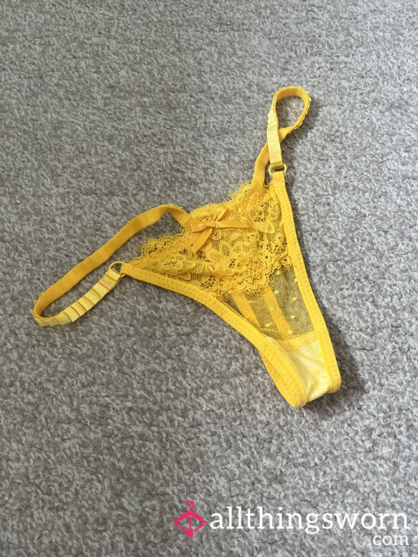 Yellow Worn Thong