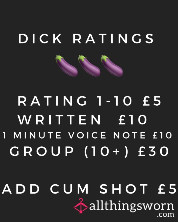 You Decide D*ck Rate 💦