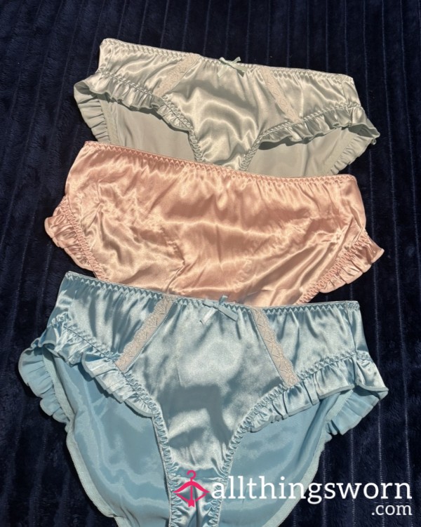 You Have The Choice Of 3 Colours With These Super Cute Full Back Satin Panties.