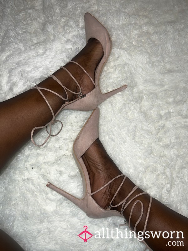 Your Goddess In Beige Stiletto Heels