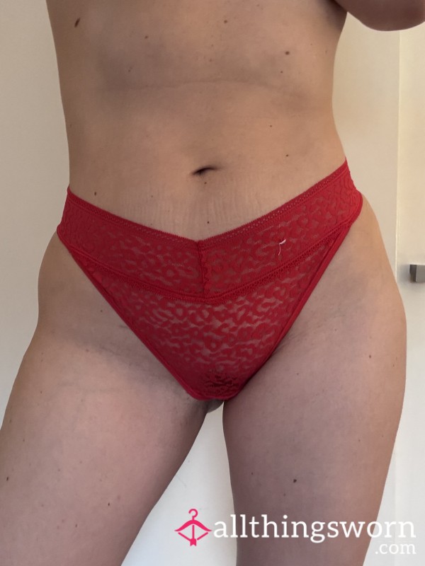 Your Goddess Red Lace Thong