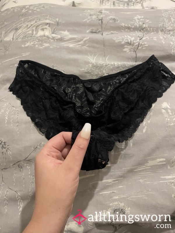 Your Godess’ Black Lace Panties (1 Day Wear)
