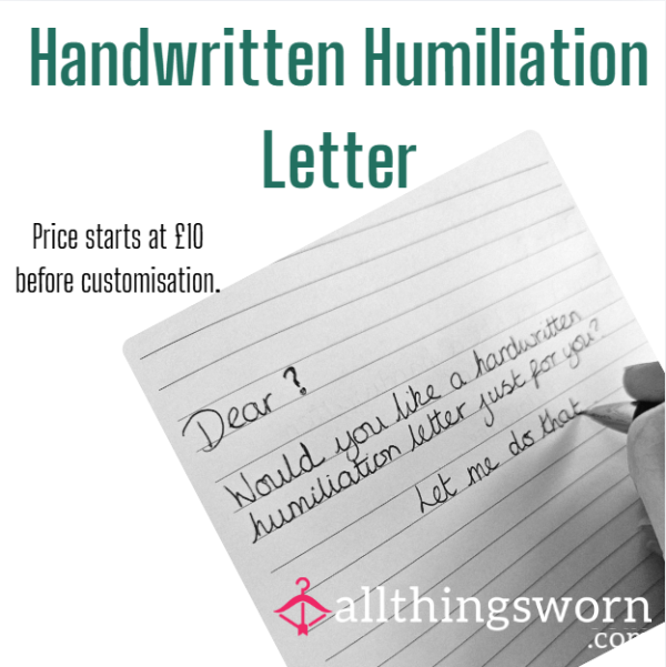 Your Handwritten Humiliation Experience