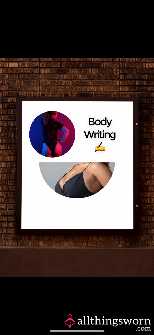 Custom Body Writing ✍️ 🍒🍑Your Name On My Skin😋 Intimate & Permanent Photo Proof Of Ownership 💋✍️😈