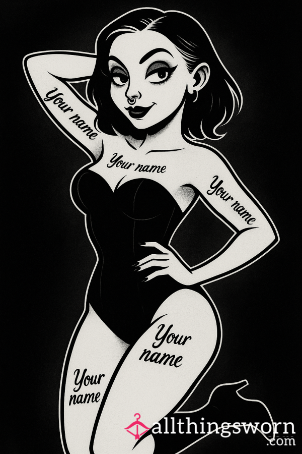 Your Name - My Curves. Own My Body With Personalised Writing ✍️