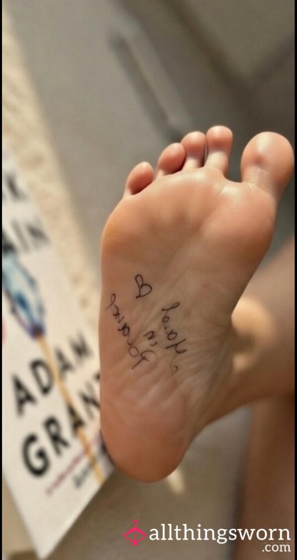 Your Name/Message Written On My Soles – Custom Foot Dedication 👣✍️