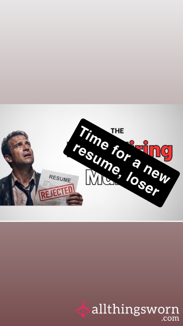 Your Professional Life, Ruined By Me. The Humiliating Resume Exposure 😈