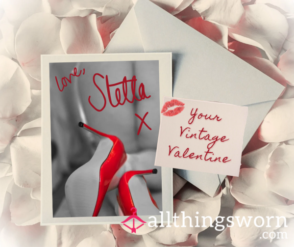 Your Vintage Valentine (10 B&W Photos With Red Accents, Corset, Suspenders, Red Heels. £12)