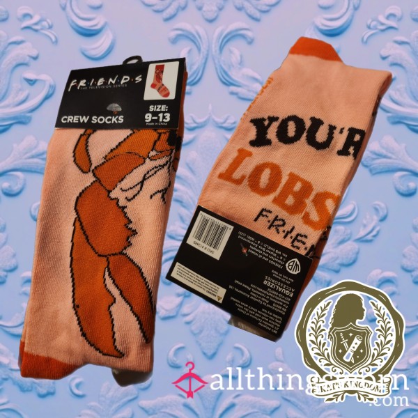 You're My Lobster Friends Red & Pink Crew Socks