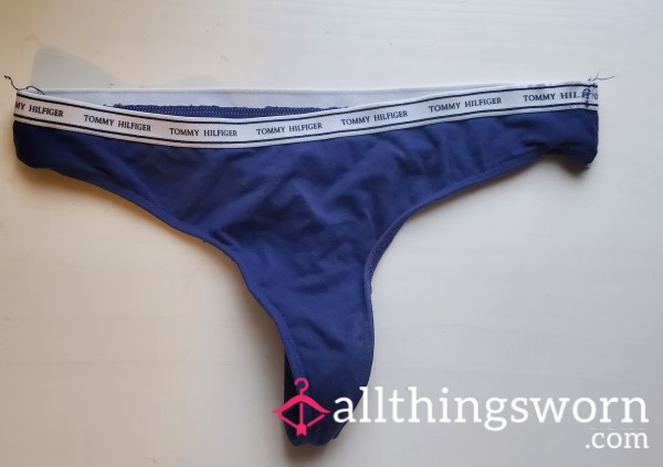 Thongs. Cotton Blue Tommy Hilfiger Thong