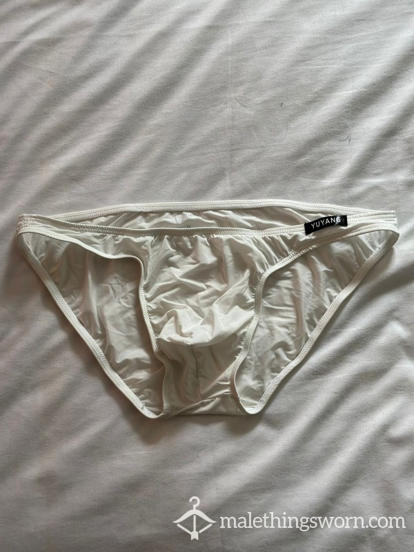 Yuyang White See Thru Thong