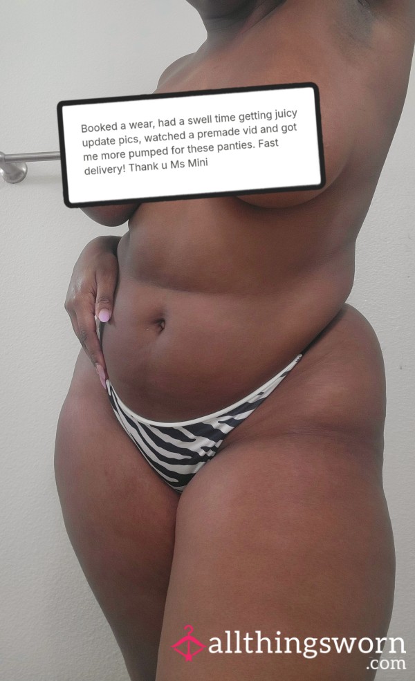 Zebra Print Thong 👀