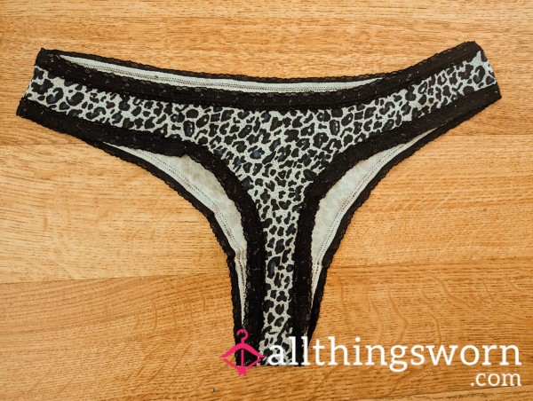 Zebra Print Thong