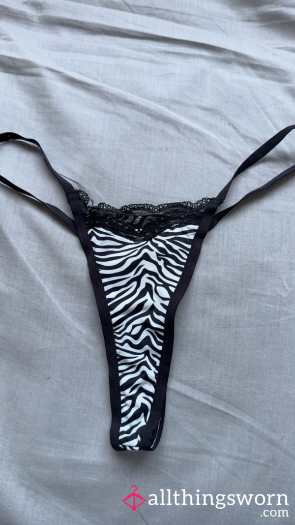 Zebra Print Thong – Worn For The Day