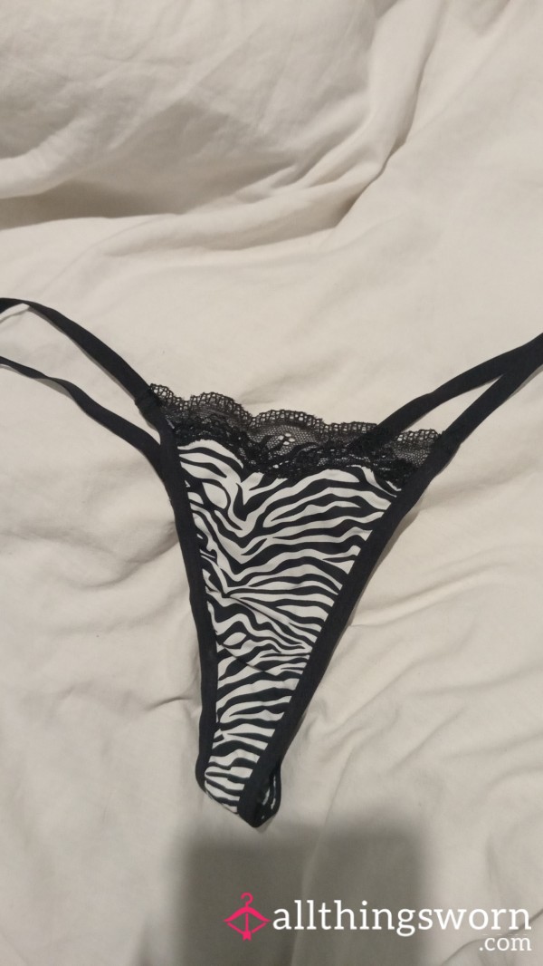 Zebra Print Thongs🦓🥵