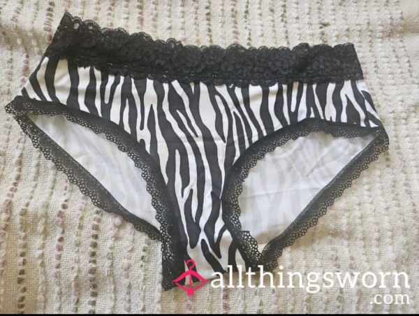 Zebra Print With Lace Size Large