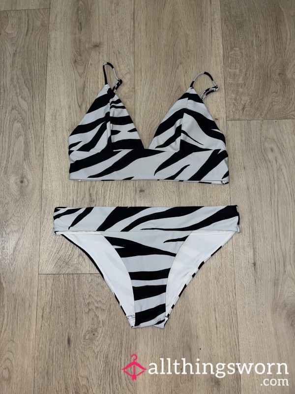 Zebra Swimming Bikini (S)