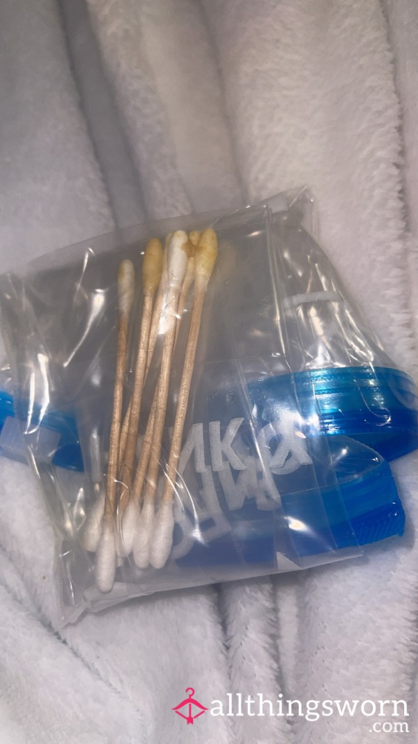 Ziplock Bag Of Well Used Gunky Cotton Q Tips